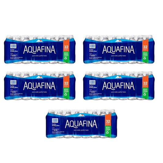 Aquafina Purified Drinking Water (16.9 oz., 32 pk.) TOTALL 160 BOTTLES